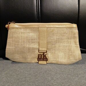 New Mary Kay Gold Glitter Sparkle‎ Makeup Cosmetic Travel Bag